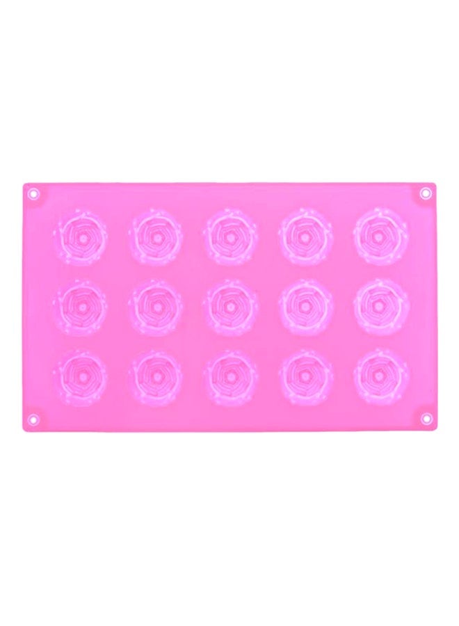 NIBEMINENT Multipurpose Rose Bake Mold Pink 11x10x1inch - Image 2