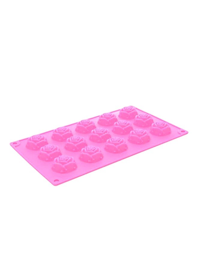 NIBEMINENT Multipurpose Rose Bake Mold Pink 11x10x1inch - Image 3