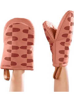 Folkulture Folkulture Mini Oven Mitts or Short Oven Mitts, Cotton Oven Gloves or Oven Mitts Heat Resistant, Set of 2 Kitchen Mitten or Silicone Oven Mit, 5.75"X9" Small Oven Mitt with Loop  - Image 1