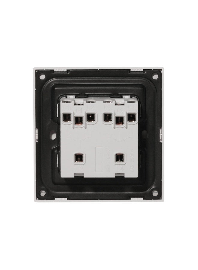 Donmarco Ultra Thin 4 Gang 1 Way Light Switch - Ultra Thin Premium Plastic Material, Modern & Durable, Fire-Resistant Electric Switch, 15-Year Warranty, Wall Switch for Home and Office (Matt White) - Image 3