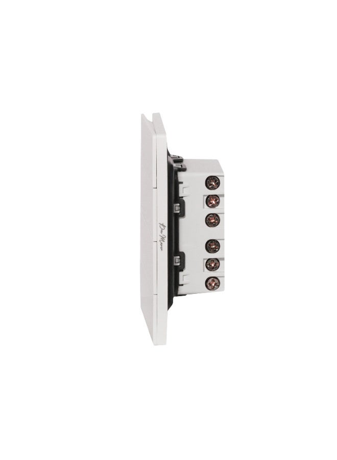 Donmarco Ultra Thin 4 Gang 1 Way Light Switch - Ultra Thin Premium Plastic Material, Modern & Durable, Fire-Resistant Electric Switch, 15-Year Warranty, Wall Switch for Home and Office (Matt White) - Image 4