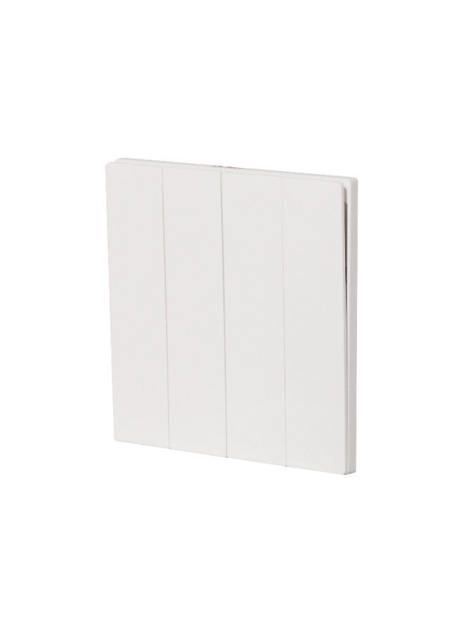 Donmarco Ultra Thin 4 Gang 1 Way Light Switch - Ultra Thin Premium Plastic Material, Modern & Durable, Fire-Resistant Electric Switch, 15-Year Warranty, Wall Switch for Home and Office (Matt White) - Image 2