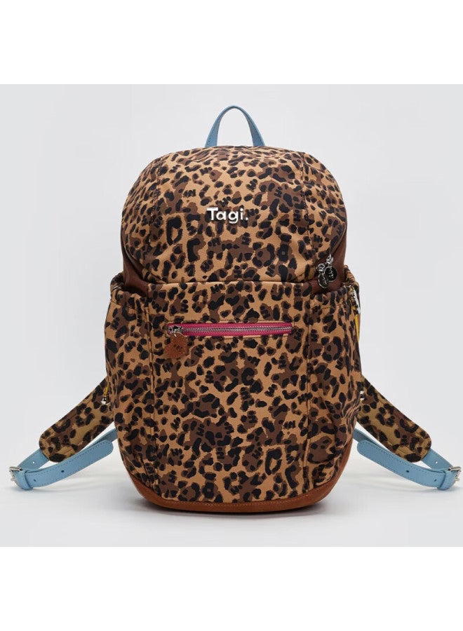 Tagi. Tagi Bread Backpack Large Capacity Ultra-light School Bag Laptop Bag Student Autumn Winter Versatile - Imagination Leopard Print - Image 1