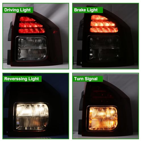 Lochnchn Tail Lights Compatible with JEEP Compass 2014-2017 Rear LED Taillights Assembly Right Passenger Side Tail Lamp - Image 3