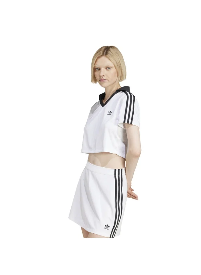 Adidas adidas V-NECK POLO White Originals Women POLO SHIRTS