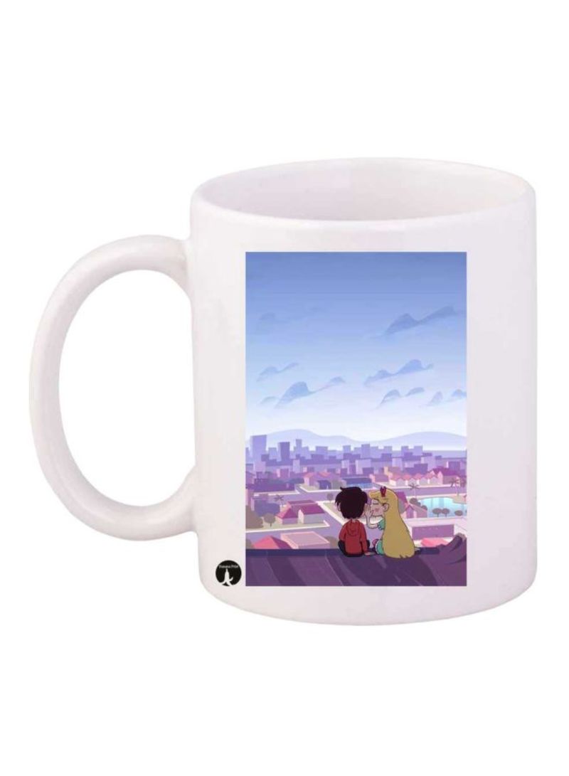 Star Forces Of Evil Printed Mug White/Blue/Purple Standard Size