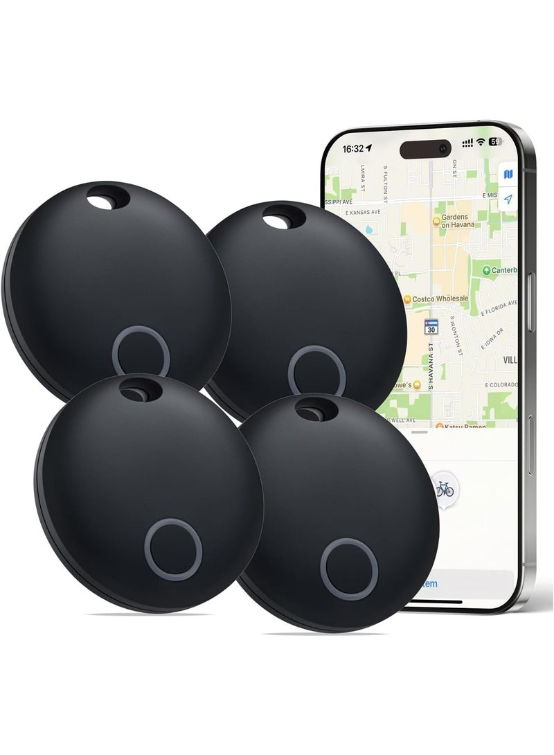 علامات تتبع الهواء - عبوة من 4 قطع، علامة ذكية لتتبع الأمتعة تعمل مع Apple Find My (iOS فقط)، علامات تتبع مقاومة للماء للعثور على العناصر للمفاتيح والأمتعة وحقيبة الظهر والمحفظة - Image 1