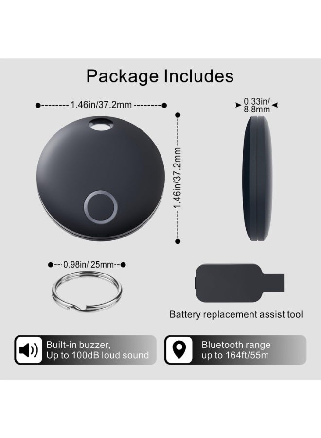 علامات تتبع الهواء - عبوة من 4 قطع، علامة ذكية لتتبع الأمتعة تعمل مع Apple Find My (iOS فقط)، علامات تتبع مقاومة للماء للعثور على العناصر للمفاتيح والأمتعة وحقيبة الظهر والمحفظة - Image 2