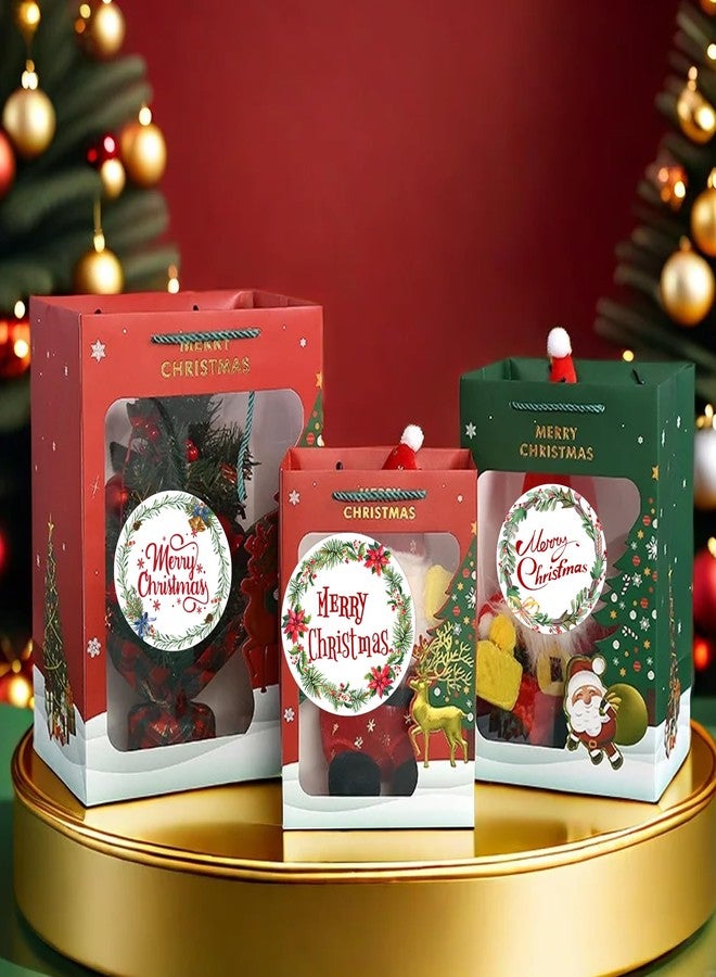 ملصقات حرارية مباشرة مقاس 2 بوصة بتصميم رأس السنة الجديدة، ملصقات ترميز عيد الميلاد، ملصقات عيد الميلاد لطابعة الملصقات الحرارية، ملصقات الشحن لعيد الميلاد ورأس السنة الجديدة والحفلات التجارية، 500 قطعة - Image 3