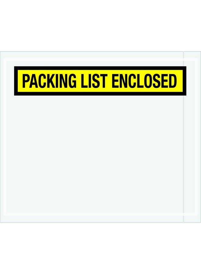 TLPL490"Packing List Enclosed" Envelopes, 7" x 6" Low, Yellow (Pack of 1000)