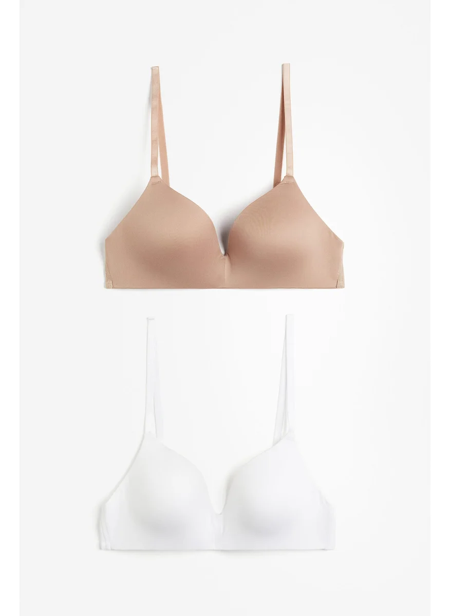 H&M 2-Pack Microfibre Non-Wired Bras