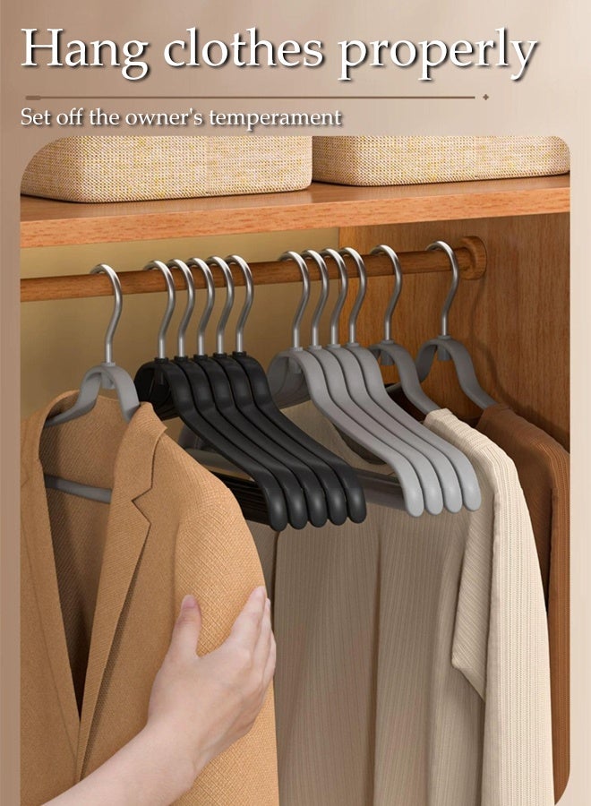 DUNISO 5Pcs Clothes Hangers with Clips Non-slip Thickening 2-in-1 Clothes Hanger and Pants Clip with 360°Swivel Hook Space-Saving Non Marking Adjustable Clips Clothes Hanger Set for Shirts, Pants, Dresses, Skirts, Coats - Image 5