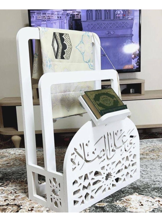 Quran and prayer mat stand  Size: 70 x 50 cm  Available in white - Image 1