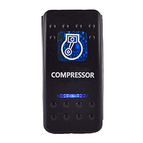 Etopars Car Auto 12V 20A 24V 10A Blue LED Light Lamp Rocker Toggle Switch 5Pin Compressor Light - Image 3