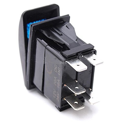 Etopars Car Auto 12V 20A 24V 10A Blue LED Light Lamp Rocker Toggle Switch 5Pin Compressor Light - Image 5