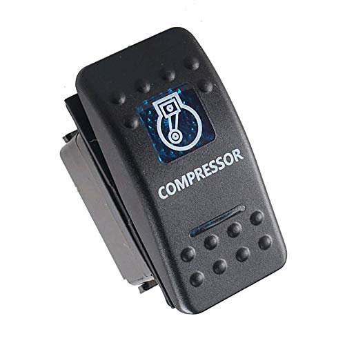 Etopars Car Auto 12V 20A 24V 10A Blue LED Light Lamp Rocker Toggle Switch 5Pin Compressor Light - Image 2