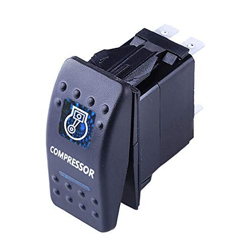 Etopars Car Auto 12V 20A 24V 10A Blue LED Light Lamp Rocker Toggle Switch 5Pin Compressor Light - Image 4