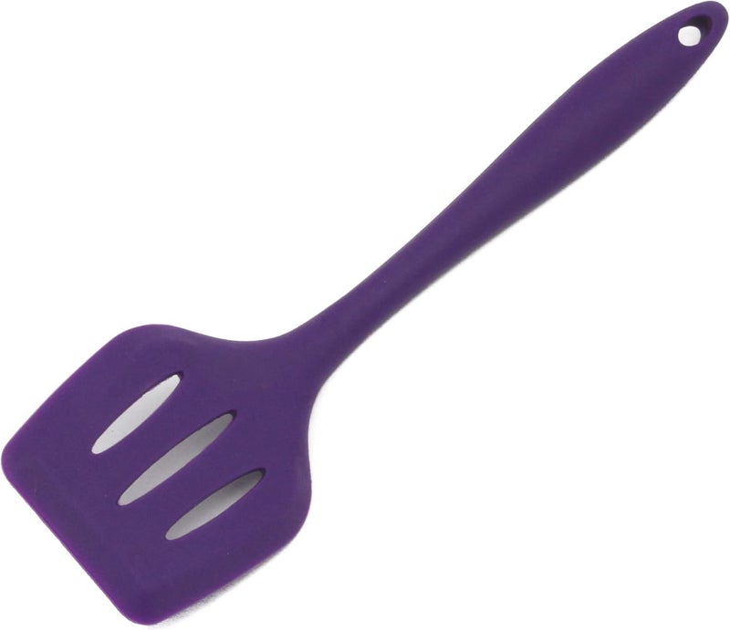 Chef Craft Premium Silicone Turner/Spatula, 11.75 inch, Purple - Image 1