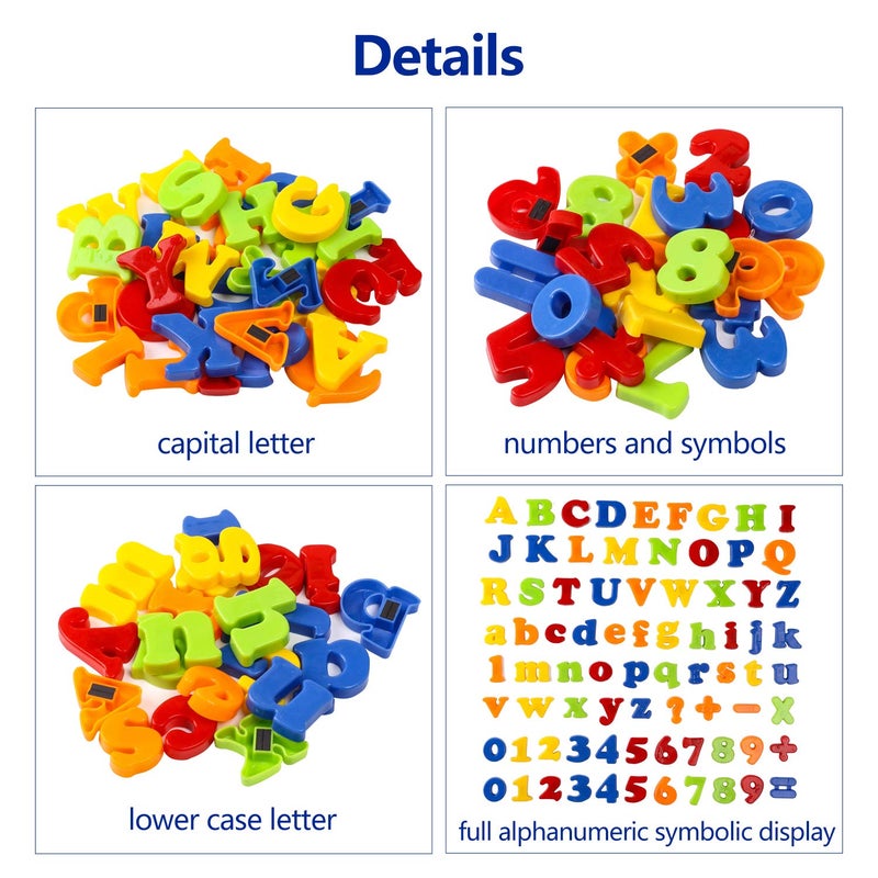 kizh Magnetic Letters Numbers Alphabet Abc 123 Fridge Magnets Plastic Educational Toy Set Preschool Learning Spelling Counting Uppercase Lowercase Math For 3 4 5 Years Kids(78 Pcs) - Image 3