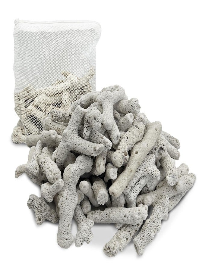 كاثسون 1.1 رطل من المرجان المسحوق لأحواض السمك، مرجان مسحوق لأحواض المياه العذبة، مرجان لأحواض السمك لرفع درجة الحموضة، وسائط ترشيح لأحواض السمك مع كيس شبكي، زينة وسائط ترشيح أحواض السمك - Image 1