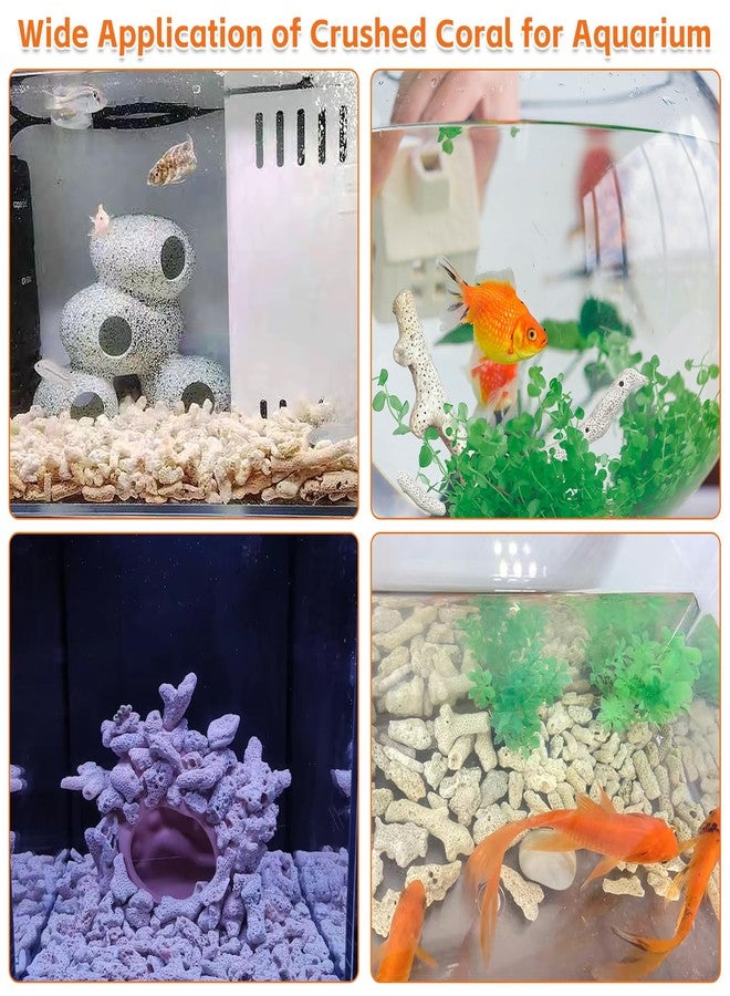 كاثسون 1.1 رطل من المرجان المسحوق لأحواض السمك، مرجان مسحوق لأحواض المياه العذبة، مرجان لأحواض السمك لرفع درجة الحموضة، وسائط ترشيح لأحواض السمك مع كيس شبكي، زينة وسائط ترشيح أحواض السمك - Image 5