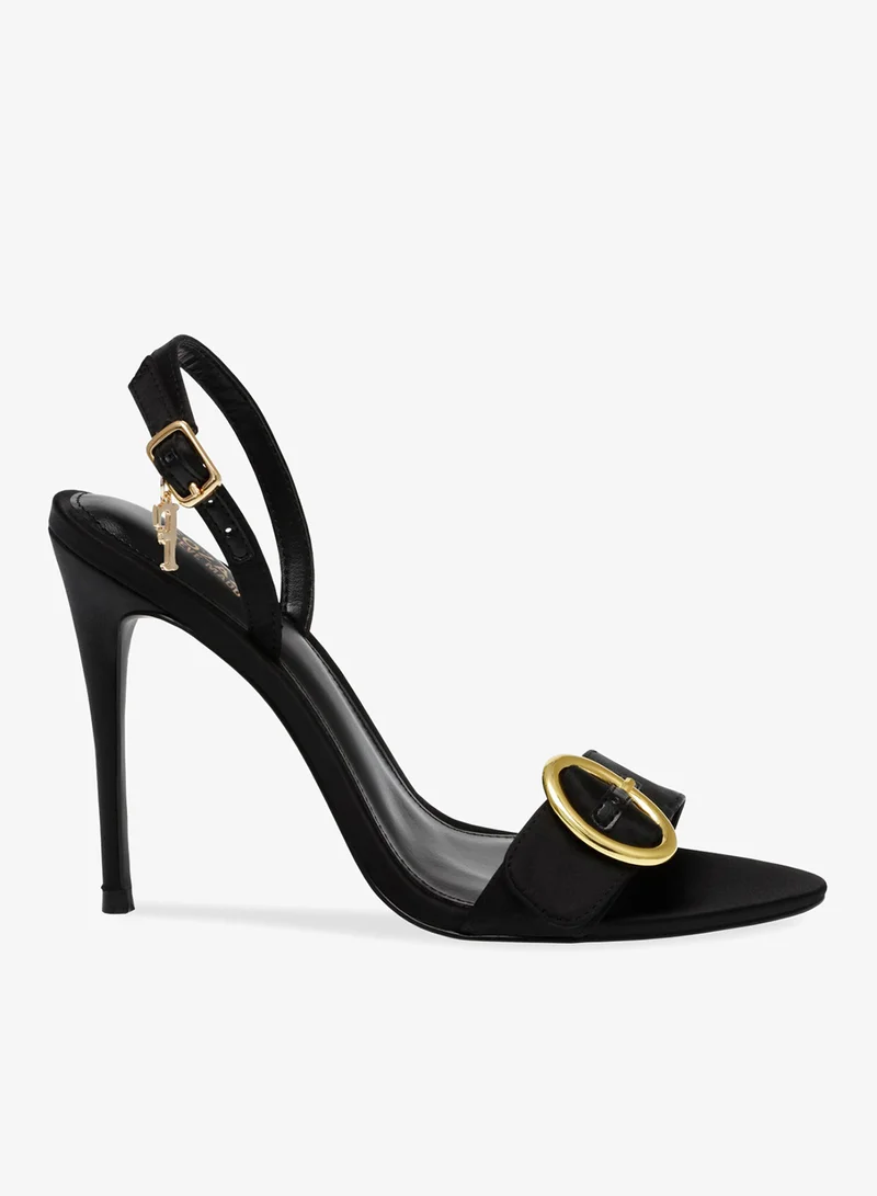 STEVE MADDEN Steve madden reveled black satin women's sandals