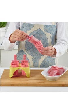 Lukadah 6-Piece Silicone Ice Pop Molds Reusable Ice-lolly Molds BPA Free Easy-release with Sticks for Kids Adults Homemade Ice Pop Maker - Make Your Own Delicious Frozen Treats at Home  - Image 4