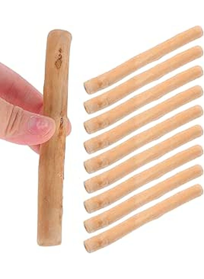 أعواد خشب طبيعي من جذوع الأشجار 12 سم لمشاريع الحرف اليدوية DIY ومشاريع المدارس ودعائم الصور، قطعتان 250 جرام - Image 1