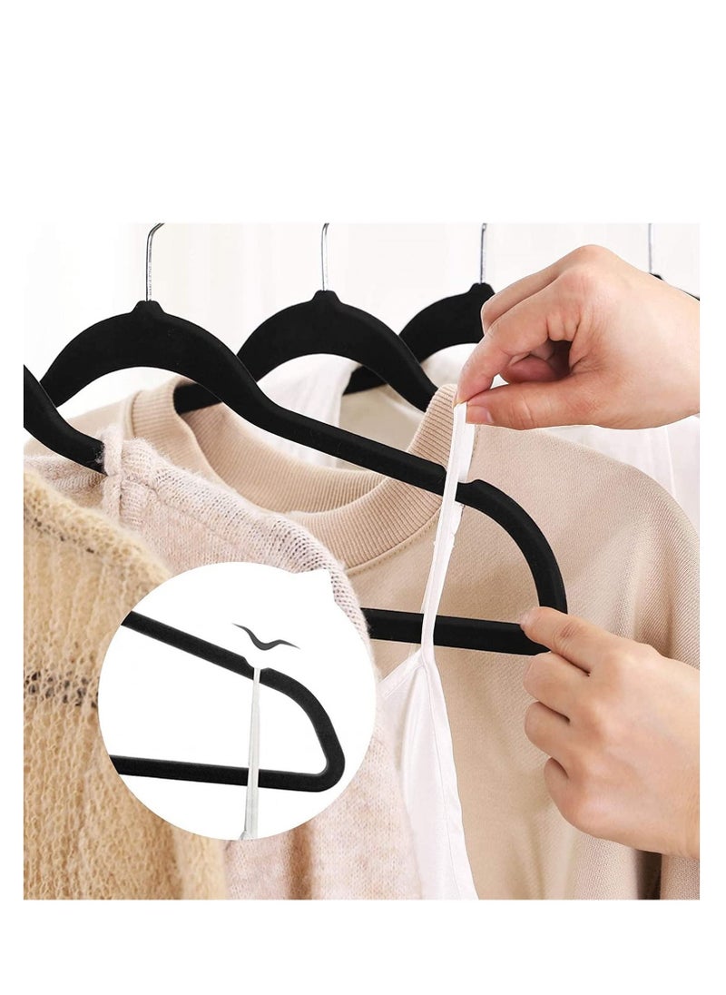 TYCOM Non-Slip Velvet Hangers - Suit Hangers (30 Pack) Ultra Thin Space Saving 360 Degree Swivel Hook Clothes Hangers Hold Up-to 10 Lbs, for Coats, Jackets, Pants, Dress Clothe- (30p White)  - Image 5
