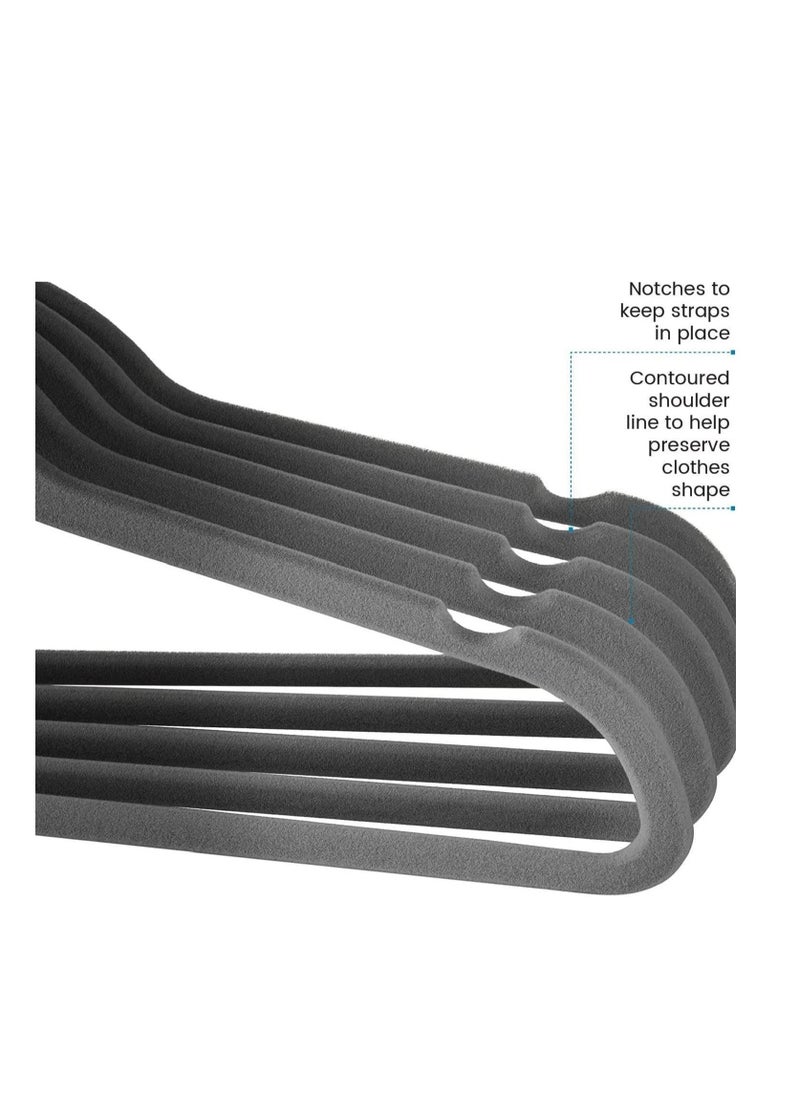 TYCOM Non-Slip Velvet Hangers - Suit Hangers (30 Pack) Ultra Thin Space Saving 360 Degree Swivel Hook Clothes Hangers Hold Up-to 10 Lbs, for Coats, Jackets, Pants, Dress Clothe- (30p White)  - Image 4