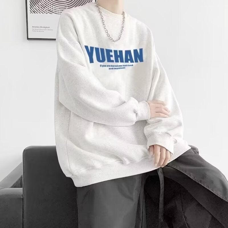 Trendy Brand Letter Sweater Men'S Long-Sleeved Crewneck T-Shirt Men'S American Oversize T-Shirt For Lovers - Image 5