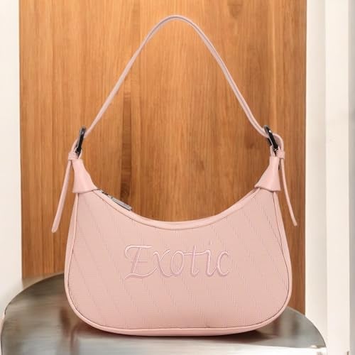 EXOTIC Curved Design That Adds a Modern and Chic Appearance is Sling Bag for Women (PINK) - Image 4