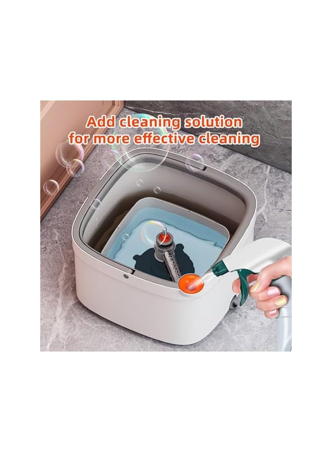 promass Mop for Floor Cleaning, Premium Spin Mop & Bucket Set - High-speed Turbine Effortless Dirt Separation - Visual Dehydration Indicator-Ultra-Fine 2 Micro-Fiber Cloth for Super Absorption - Image 5