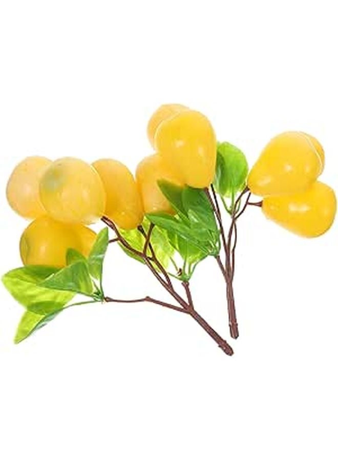 Realistic Artificial Loquat Fruit Model 2Pcs Home Decor Display Photo Prop - Image 1