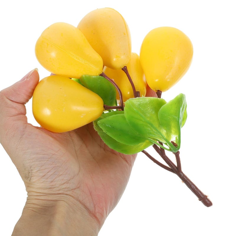 Realistic Artificial Loquat Fruit Model 2Pcs Home Decor Display Photo Prop - Image 5