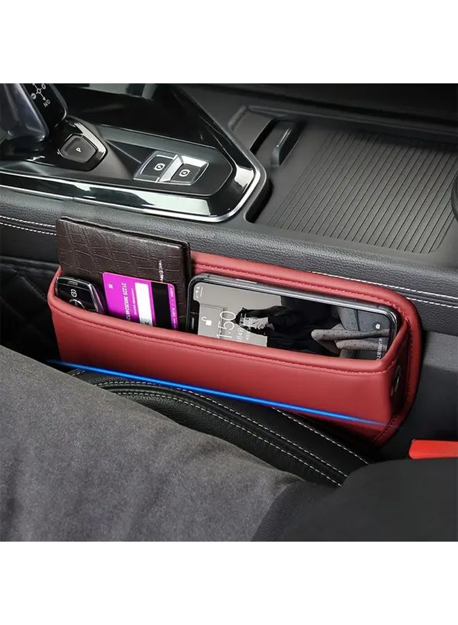 Black Car Seat Storage Box Dashboard Organizer With Multi Compartment Phone Holder Card Slot - Image 3