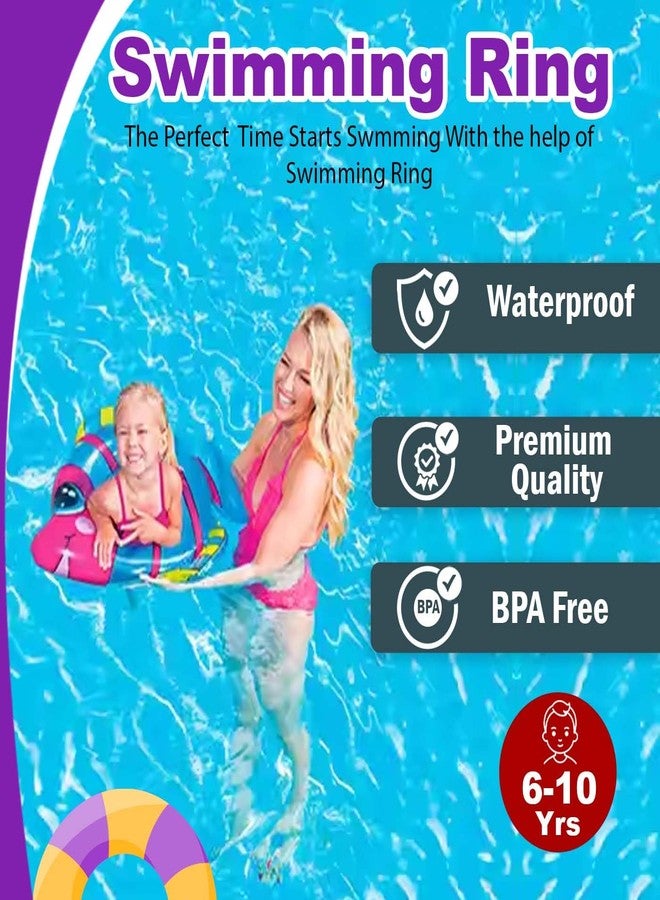 Confidence Inflatable Swimming Pool Safety for Kids | Pool Party Swim Tube Safety Ring | Swimming Floats for Boys and Girls Pools Accessories (Fish Swimming Rings) - Image 4