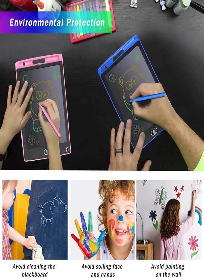 لوحة الكتابة الإلكترونية TVARA LCD، مقاس 8.5 بوصة، لوحة رسم ملونة للأطفال الصغار، قابلة للمسح وإعادة الاستخدام، أداة تعليمية للأطفال من عمر 3 إلى 6 سنوات، ألوان متنوعة - Image 2