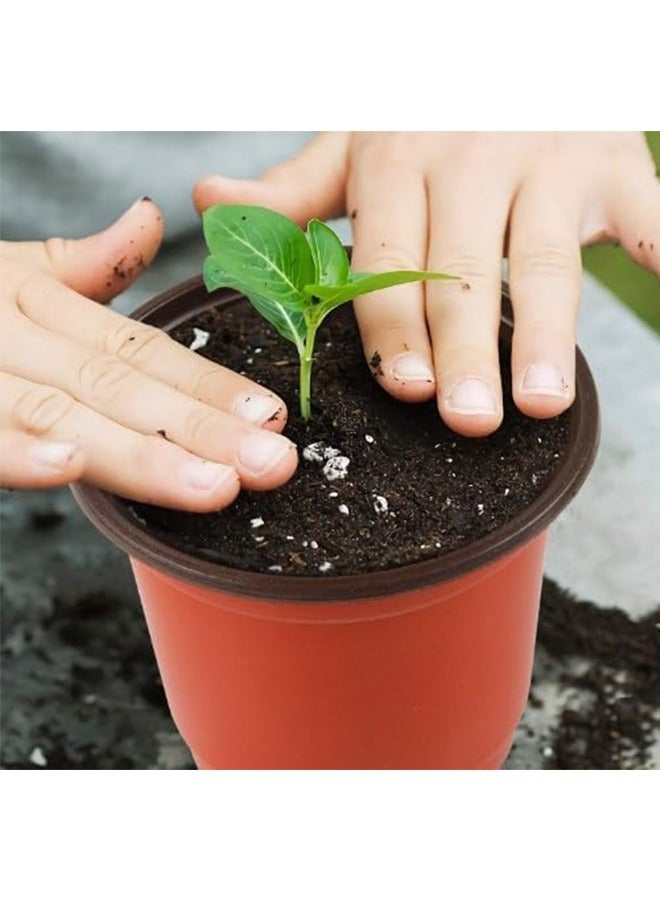 Bukela 50 Pack Diameter 13Cm Plastic Planter Nursery Pots with Seedlings Pots Starter Pots Plant Containers for Succulents, Seedlings, Cuttings - Image 5