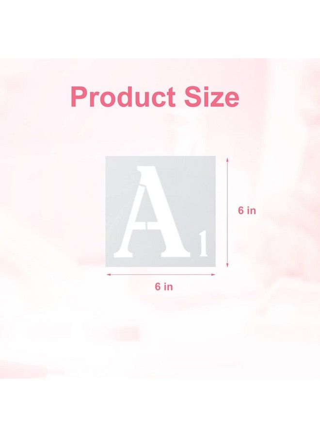 AIEX 27Pcs Stencils 6 Inch Reusable Plastic Stencils For Painting On Wood Letters And Numbers Stencils Alphabet Stencils For Wall Art Drawing Craft Diy Writing - Image 3