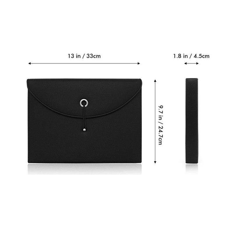 NKTM Filing Folders, Pocket Folders File Folders Letter Size Folders with Pockets Expanding File Folder Pocket Folder PU Leather 13 Pockets A4 Letter Size Document Organizer - Image 3