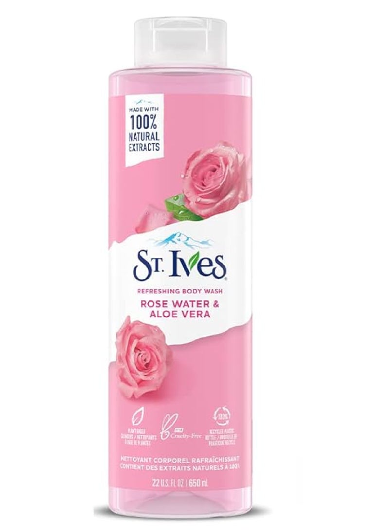 ST.IVES REFRESHING B/W ROSE WATER & ALOE VERA 650ML