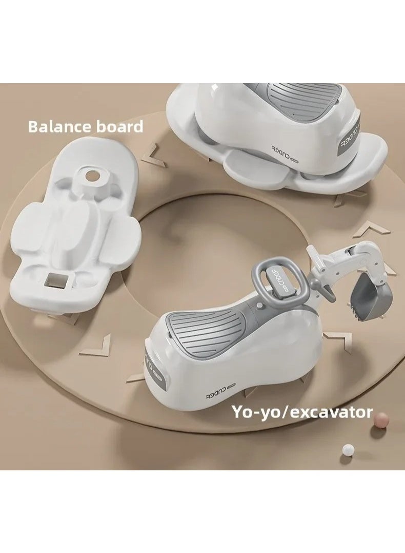 Multifunctional children's excavator peanut twist car scooter anti-tipping musical rocking horse for babies aged 1-6 - Image 2