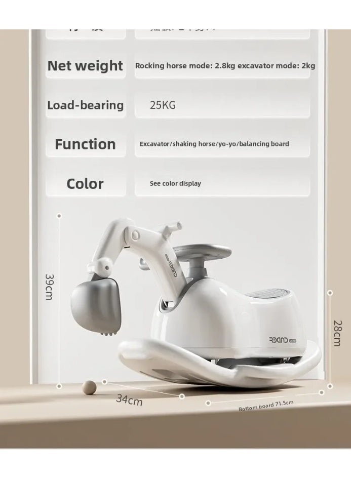 Multifunctional children's excavator peanut twist car scooter anti-tipping musical rocking horse for babies aged 1-6 - Image 5