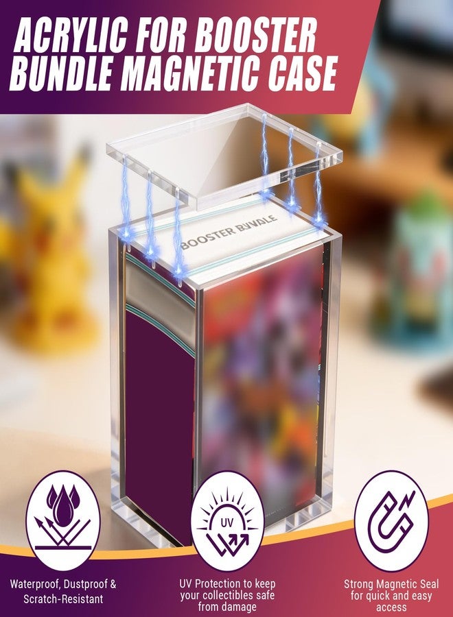 Krbnk Magnetic Acrylic Booster Bundle Box Case, 5mm + 8mm Thick Stackable Display & Protective Case for Standard Booster Bundle & Build and Battle Box Protector, Internal Size: 3.1x2.2x4.5inch - Image 3