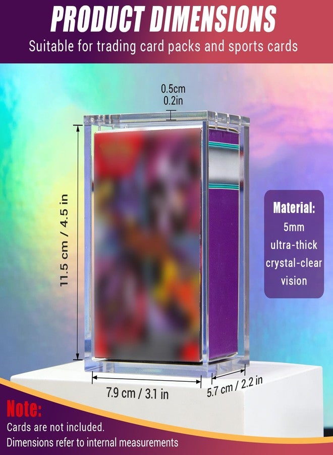 Krbnk Magnetic Acrylic Booster Bundle Box Case, 5mm + 8mm Thick Stackable Display & Protective Case for Standard Booster Bundle & Build and Battle Box Protector, Internal Size: 3.1x2.2x4.5inch - Image 2