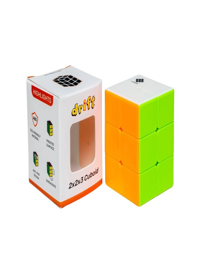 Cubelelo Drift 2x2x3 Cuboid Stickerless Puzzle | Unique Twist | Smooth Rotations for Stress Relief & Brain Teasers | Ideal Puzzle for Kids & Adults - Image 1