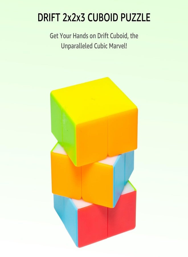 Cubelelo Drift 2x2x3 Cuboid Stickerless Puzzle | Unique Twist | Smooth Rotations for Stress Relief & Brain Teasers | Ideal Puzzle for Kids & Adults - Image 2