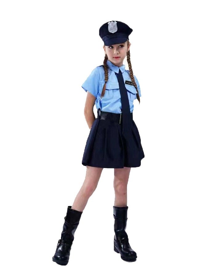 Police Officer Costume For Girls, Role Play Kit For Girls - Image 1