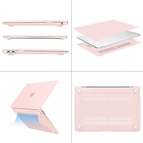 MOSISO Compatible with MacBook Air 13 inch Case 2022 2021 2020 2019 2018 Release A2337 M1 A2179 A1932 Touch ID, Plastic Hard Shell Cover Compatible with MacBook Air 13.3 inch Case, Chalk Pink - Image 5